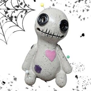Voodoo Pin Doll Original Incense Cone Burner Holder Smokes from Eyes Cursed Rag